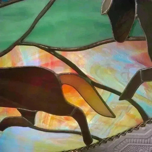 "Beautiful  Horse Play" Stained Glass Window Panel - Picture 10 of 14